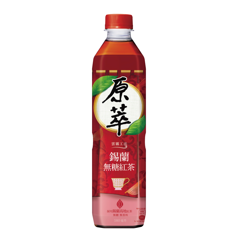 原萃錫蘭無糖紅茶580ml, , large