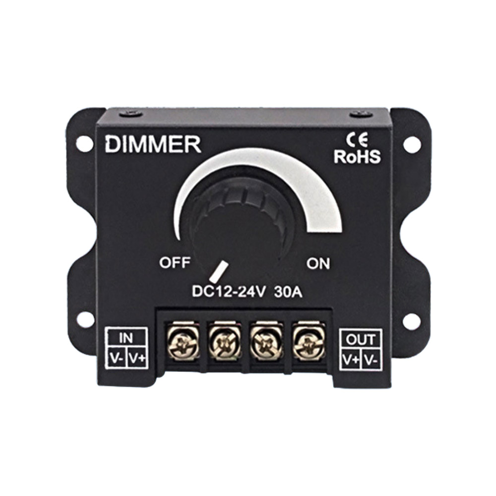 12V-24V單色燈條旋鈕式調光器30A, , large