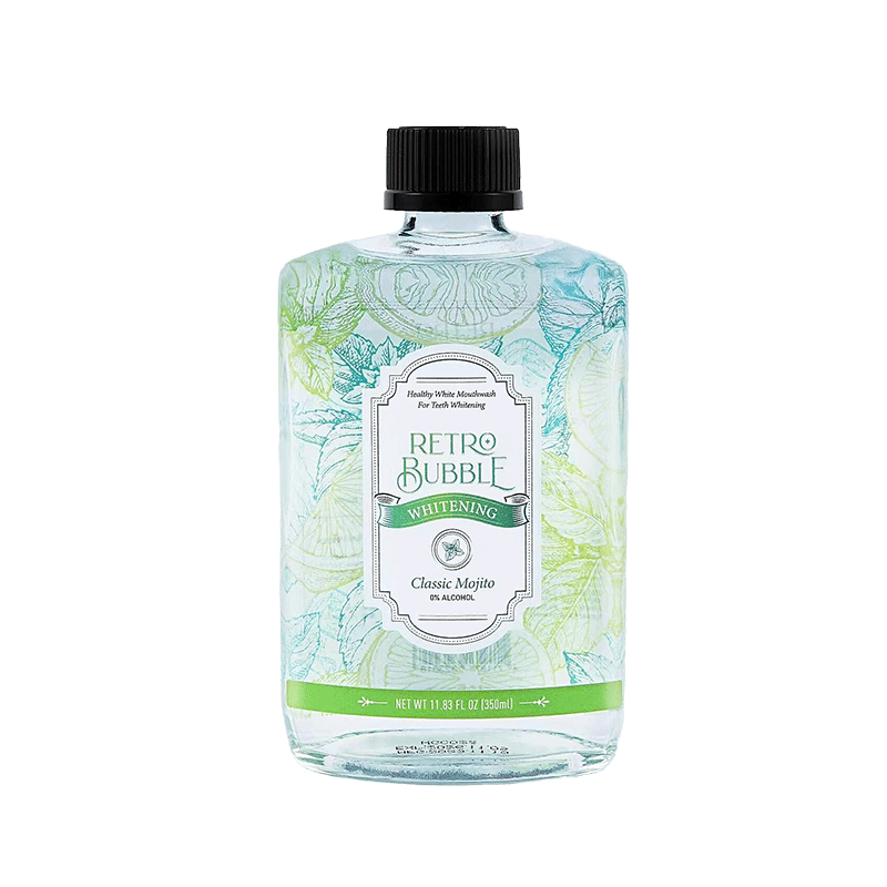 【任e購】RETRO BUBBLE-乳鐵亮白草本精品漱口水-經典Mojito (350ml/入*1入)