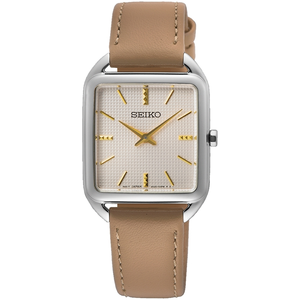 SEIKO 精工 CS系列 城市簡約長方形女錶 SWR089P1/4N30-00L0P, , large