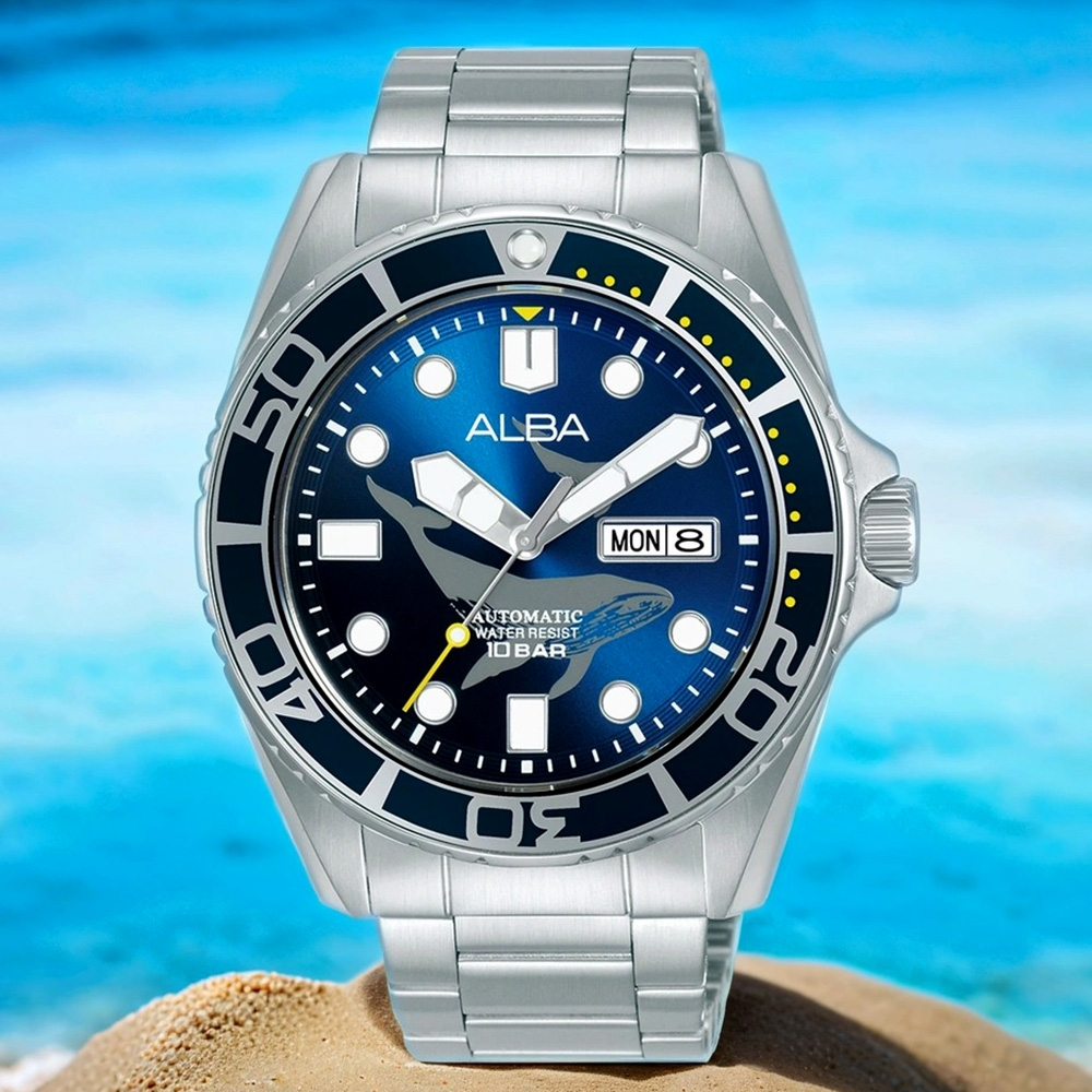 ALBA 雅柏 Tokyo Design 藍鯨機械錶-43mm  AL4617X1/Y676-X081B, , large