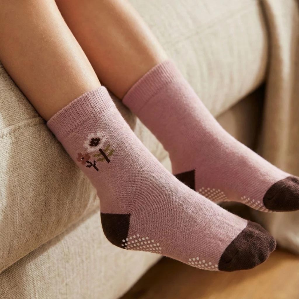 [Kaimei Cotton Industry] 10 pieces of random excellent pure cotton non-slip children's socks, forest cute pet style, animal children's socks, cartoon children's socks, cute socks, boys and girls socks, rabbit and small flowers, , large