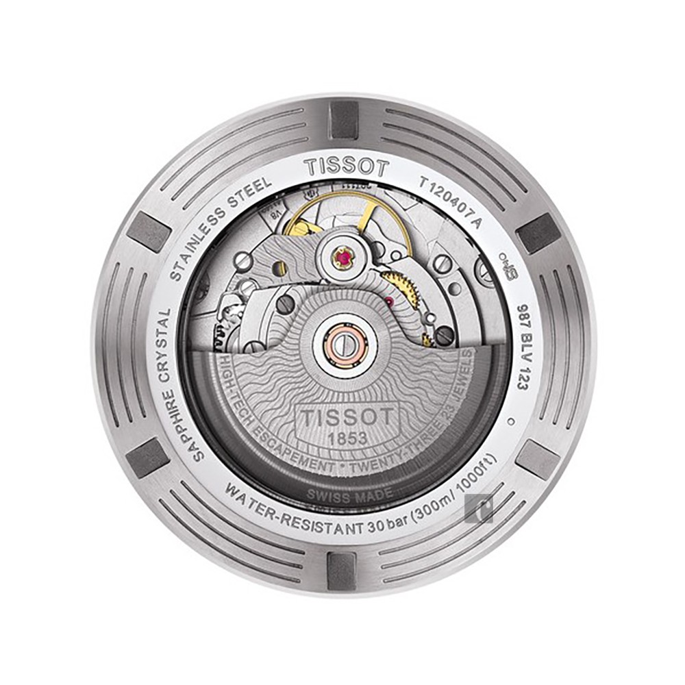 TISSOT 天梭 Seastar 1000 海洋之星300米潛水機械錶-藍x銀/43mm T1204071104100, , large