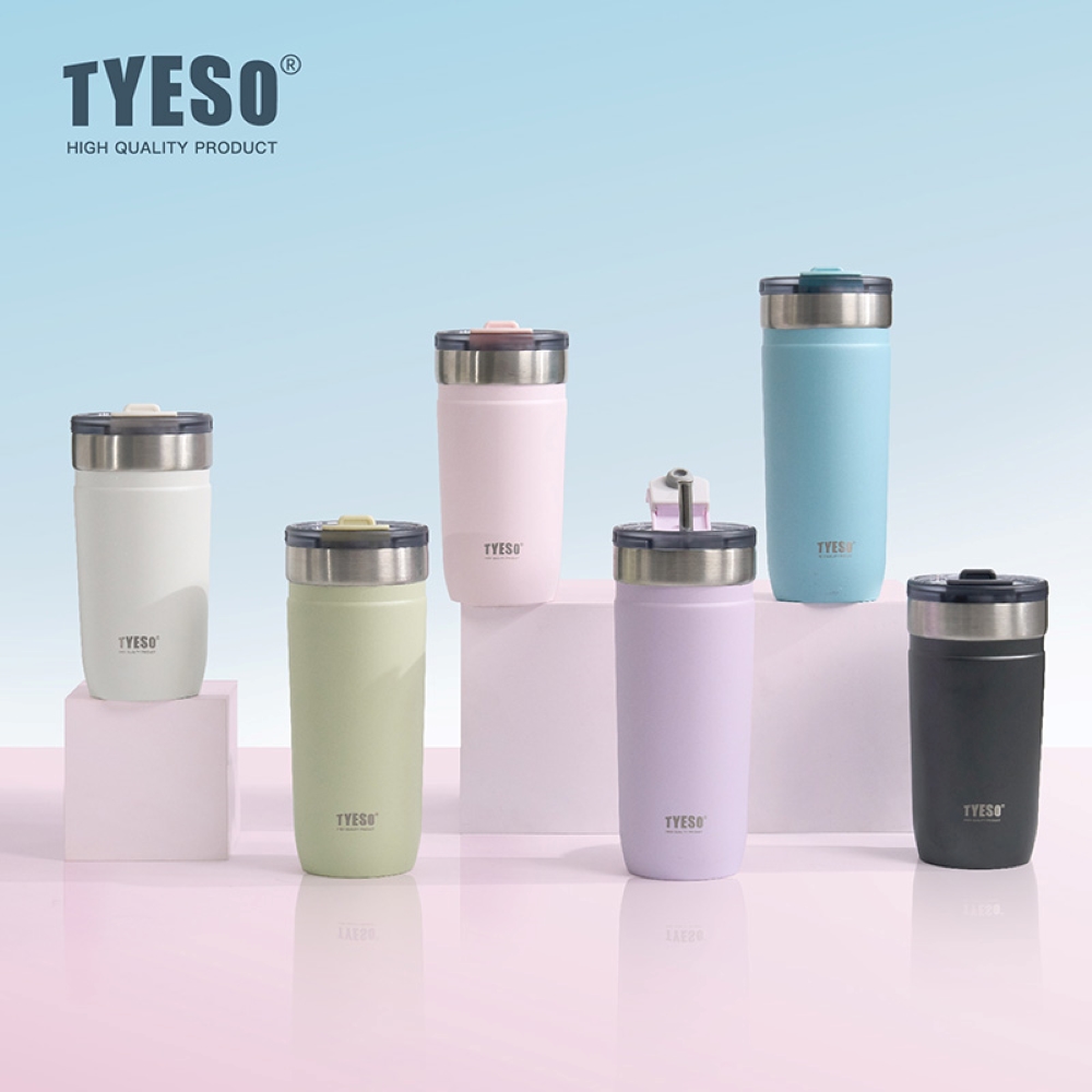 【H&R安室家】TYESO泰碩 304不鏽鋼保溫咖啡杯550ml(H80), , large