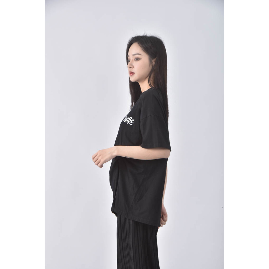 (XL) d m studio運動開衩黑色短袖上衣二手衣, , large