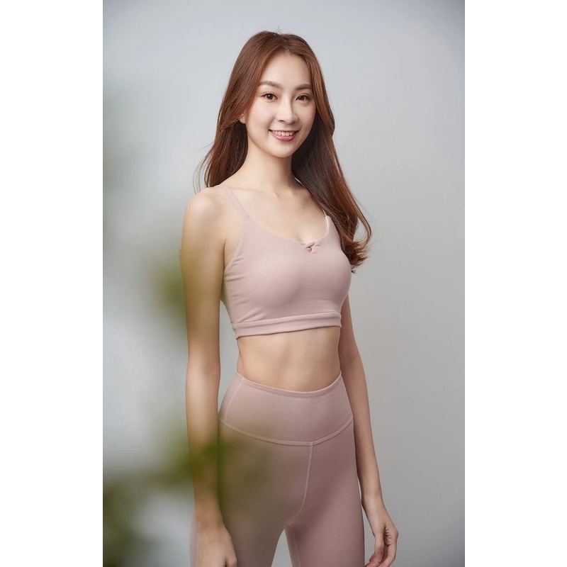 YOGA FLOW Emma Bra - 後背交織短版上衣 - 玫瑰石英粉 Rose Quartz, , large