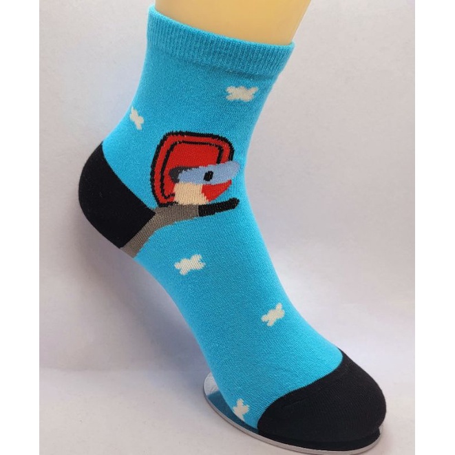 [Kaimei Cotton] 10-Pair Set, Random Excellent, MIT Made in Taiwan, Pure Cotton Fine Needle Styling Children's Socks, Superman Style, 15-18cm, , large