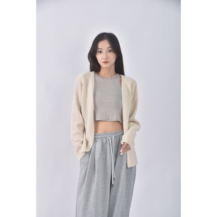 (F) 開衫杏色罩衫二手衣, , large