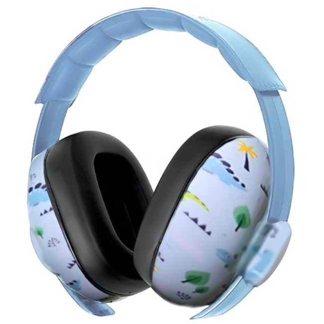 [峻宇先進] BAMiNi 巴米尼 Safe 嬰兒寶寶兒童防噪音耳罩(降噪隔音新色上市) - 小恐龍藍