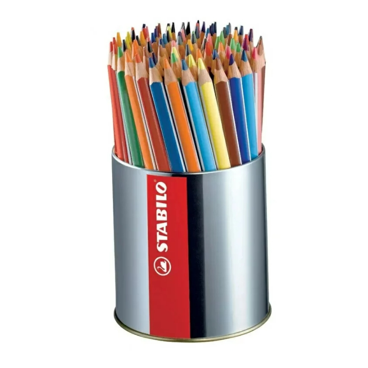 【德國天鵝STABILO】Trio thick 繽紛樂三角筆身油性色鉛筆 18色(92支入) ST203/92-1