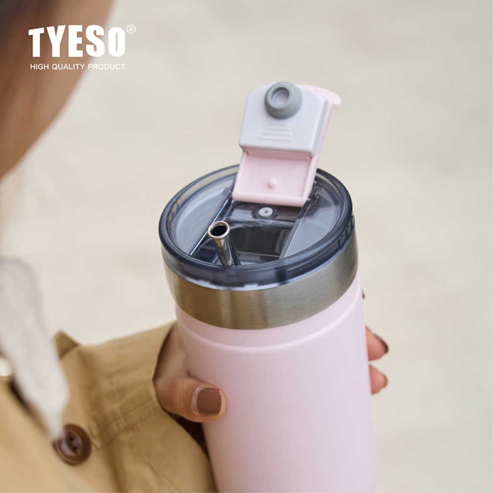 【H&R安室家】TYESO泰碩 304不鏽鋼保溫咖啡杯550ml(H80), , large