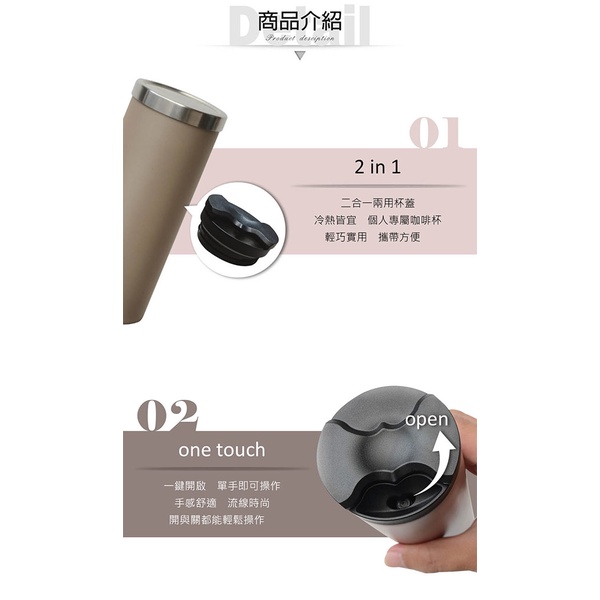 PERFECT 理想牌 極緻316不鏽鋼真空雙蓋咖啡杯直飲杯 曜石黑580cc-Leidea樂德兒, , large