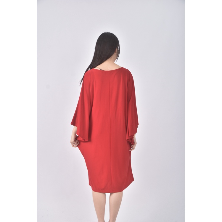 (M) putei質感紅色洋裝二手衣, , large