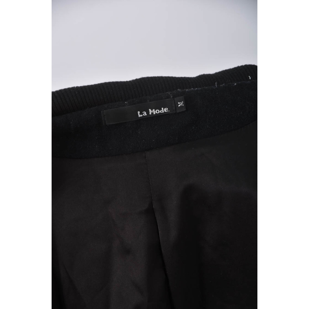 (M) la mode排扣黑色外套二手衣, , large
