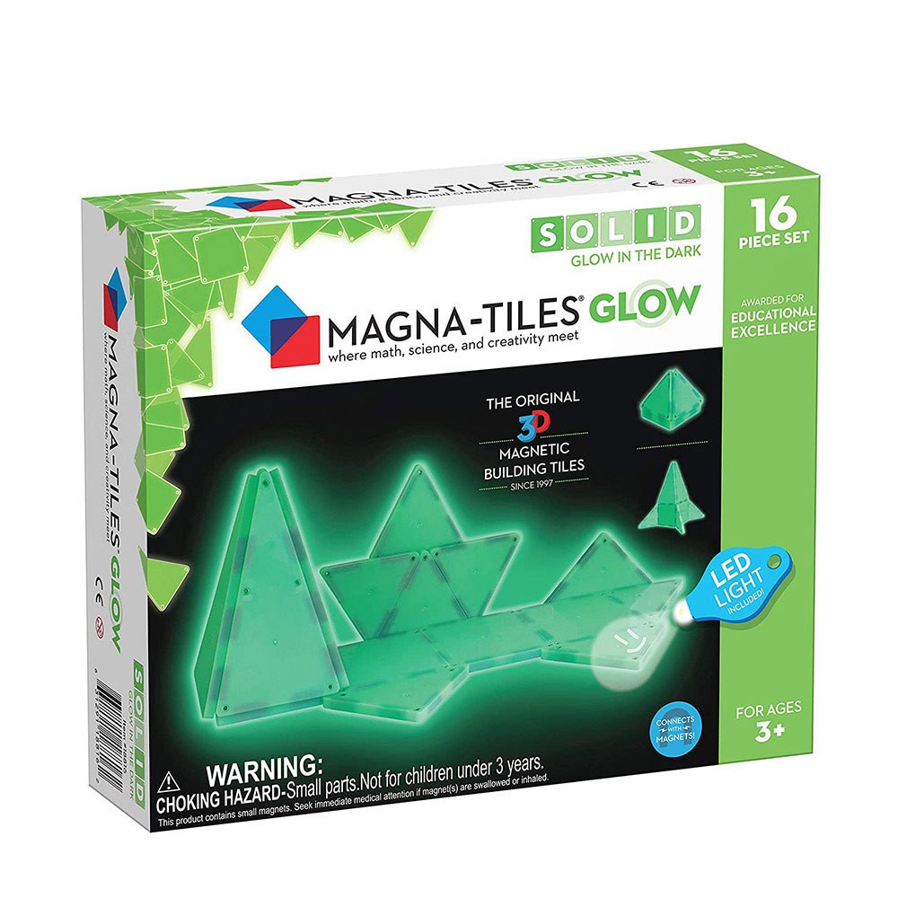 Magna-Tiles 夜光磁力積木16片, , large