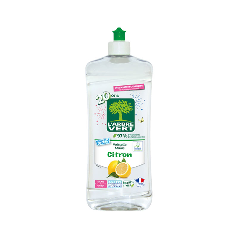 〔本野有限公司〕法國綠活維濃縮洗碗精(清新黃檸)750ml-2入, , large