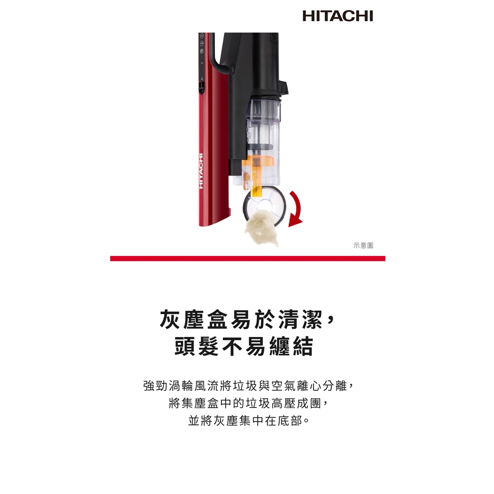 HITACHI 日立 免紙袋無線吸塵器 PVXH3N / PV-XH3N, , large