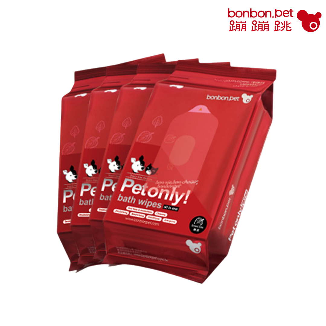 蹦蹦跳 防蚊防蚤無香濕紙巾40抽x4包組, , large