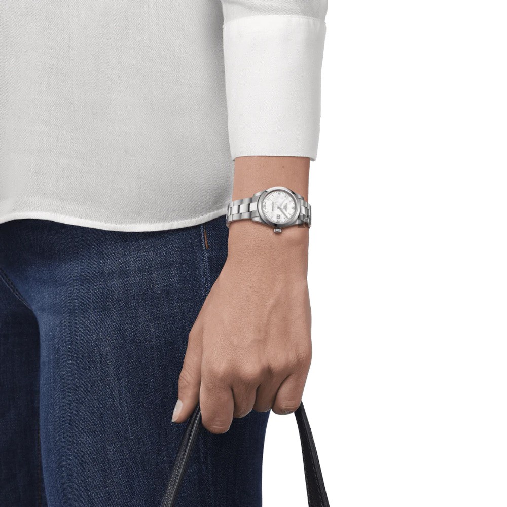 TISSOT 天梭 T-MY LADY 真鑽珍珠貝機械女錶-29.3mm T1320071111600, , large