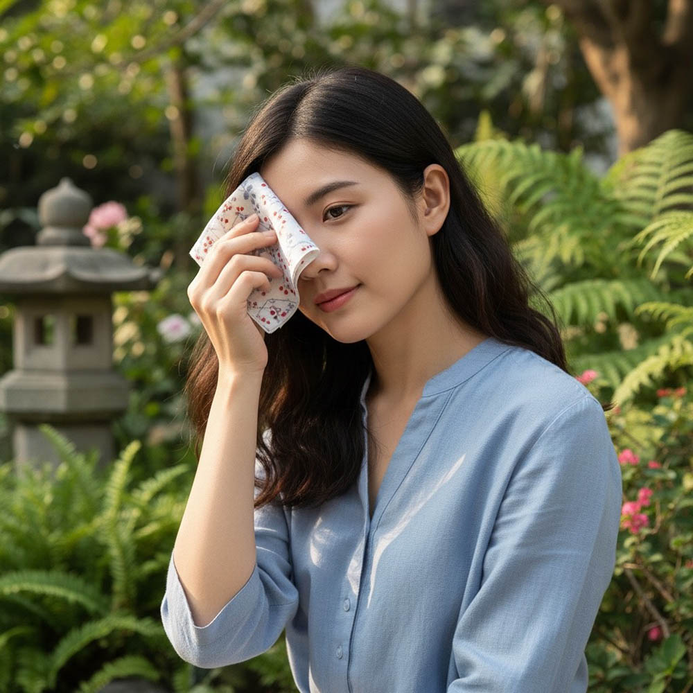 日本製【濱文漾】純棉手帕/方巾－小紅莓果, , large