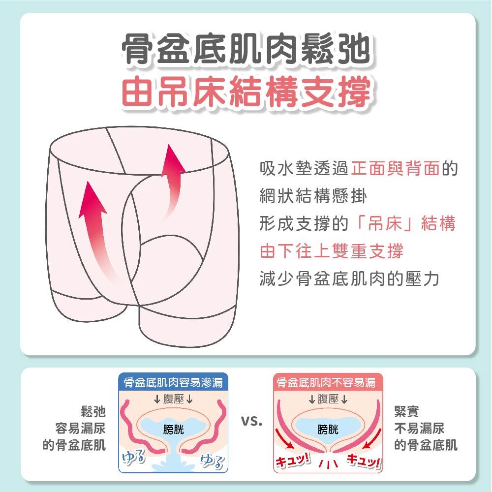 日本【CERVIN】女用速吸安心防漏尿保潔四角失禁褲 2色組, , large