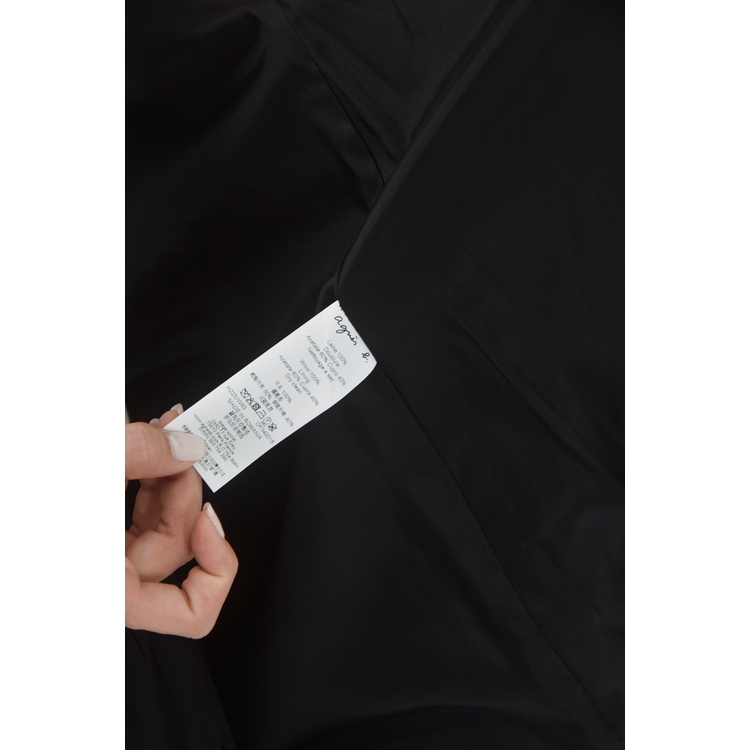 (XL) agnes b長版大衣黑色外套二手衣, , large
