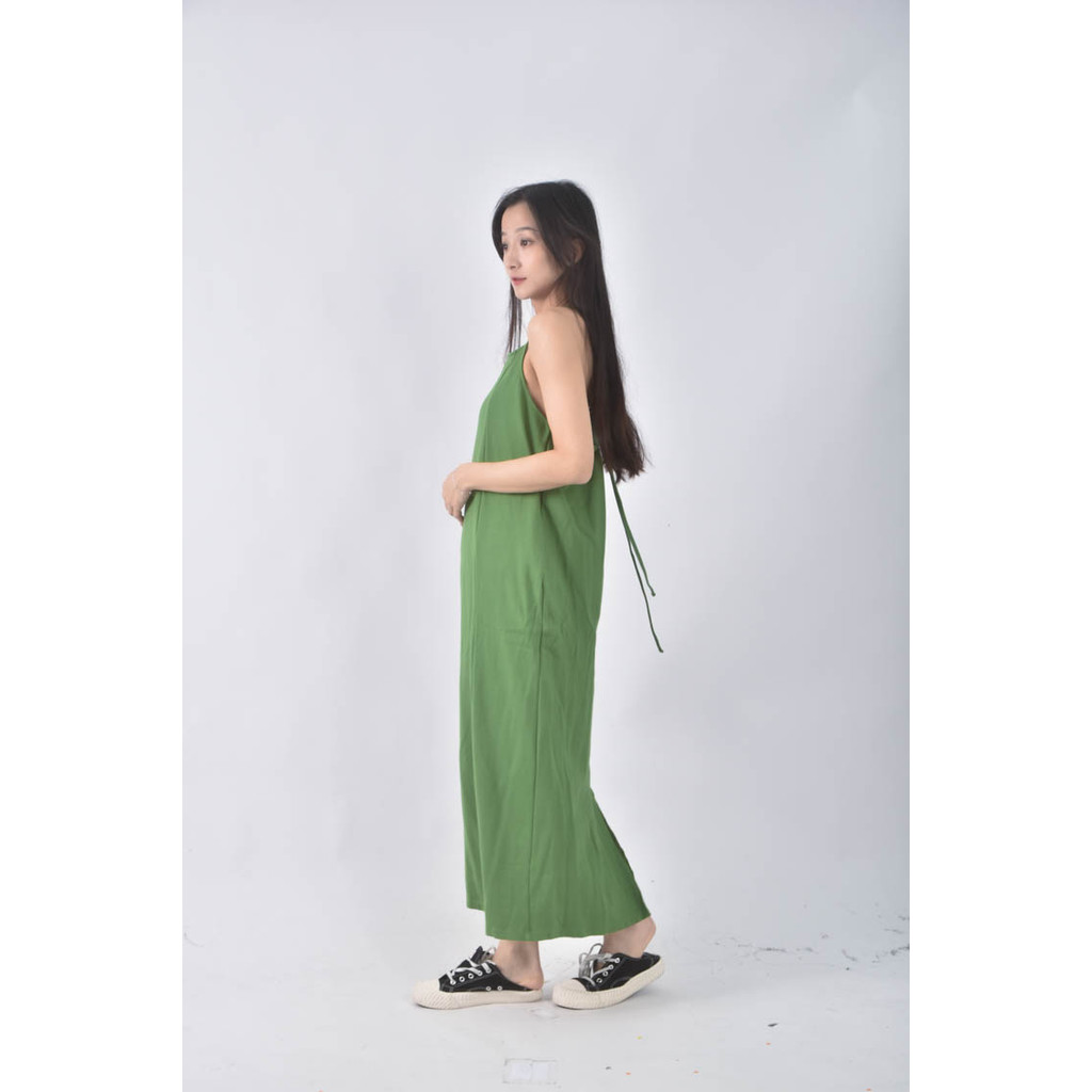 (F) kastane無袖綠色洋裝二手衣, , large