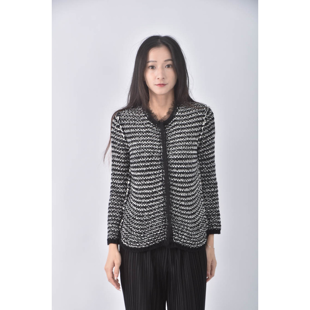 (M) 蕾絲黑色外套二手衣, , large