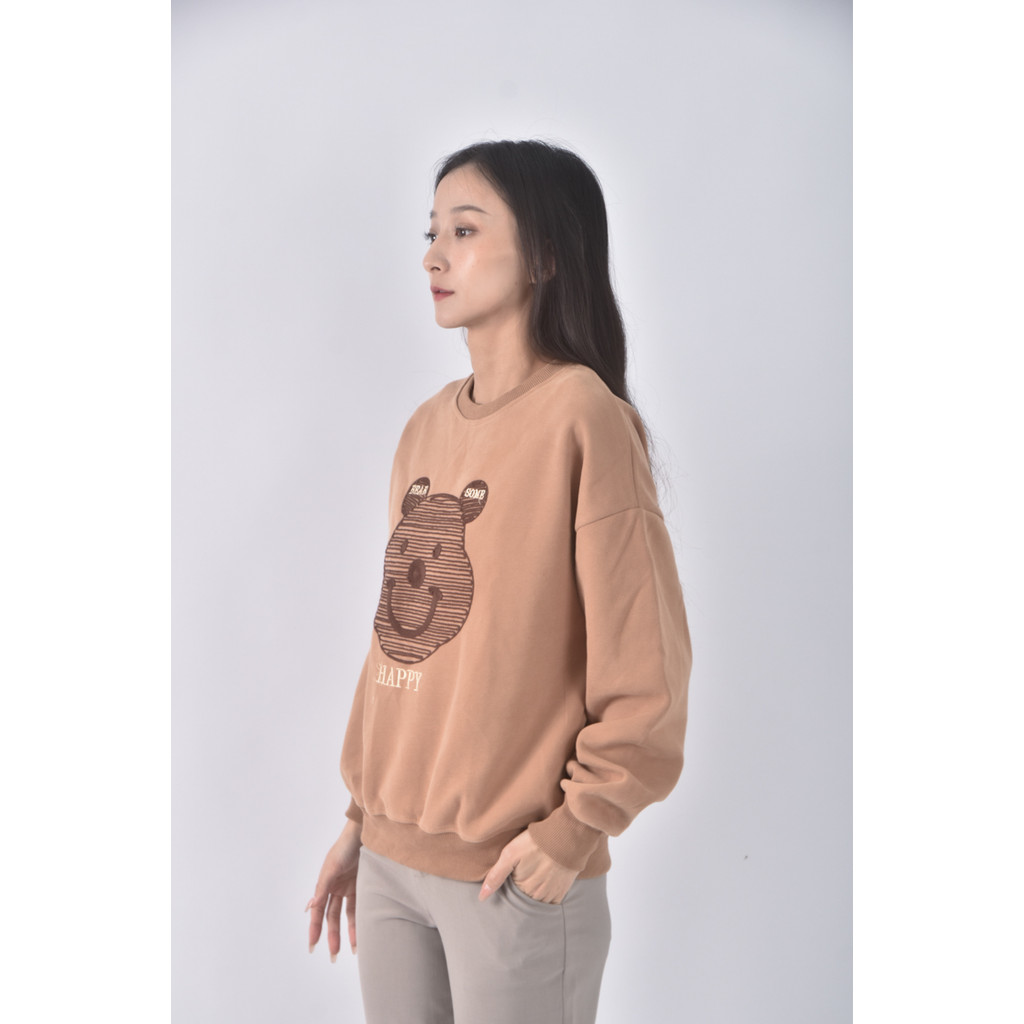 (XL) yes棉質大熊棕色長袖上衣二手衣, , large