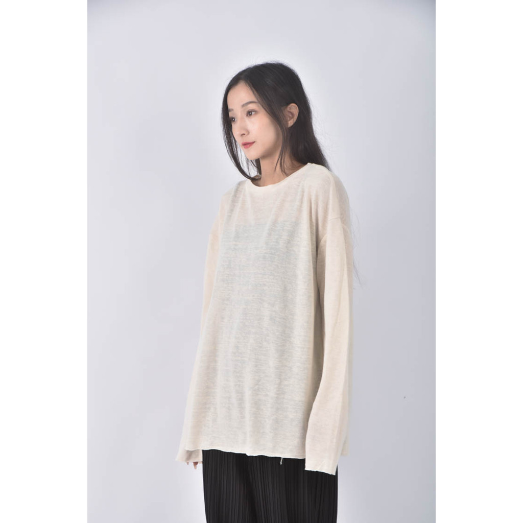 (2XL) 透紗白色長袖上衣二手衣, , large