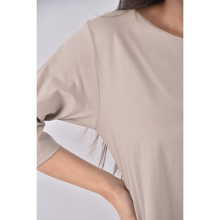 (S) uniqlo質感棉質純棉杏色洋裝二手衣, , large