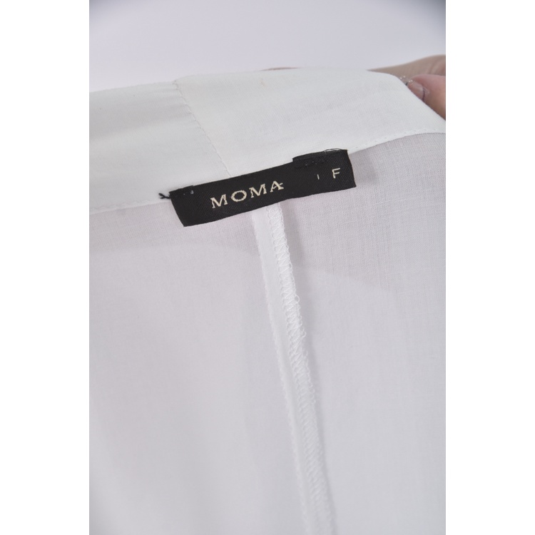 (L) moma質感露肩白色長袖上衣二手衣, , large