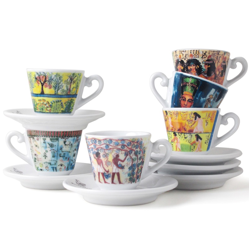 [豐名日本餐具] 濃縮咖啡杯六客入組 古埃及 M-STYLE / C00CS6-2, , large