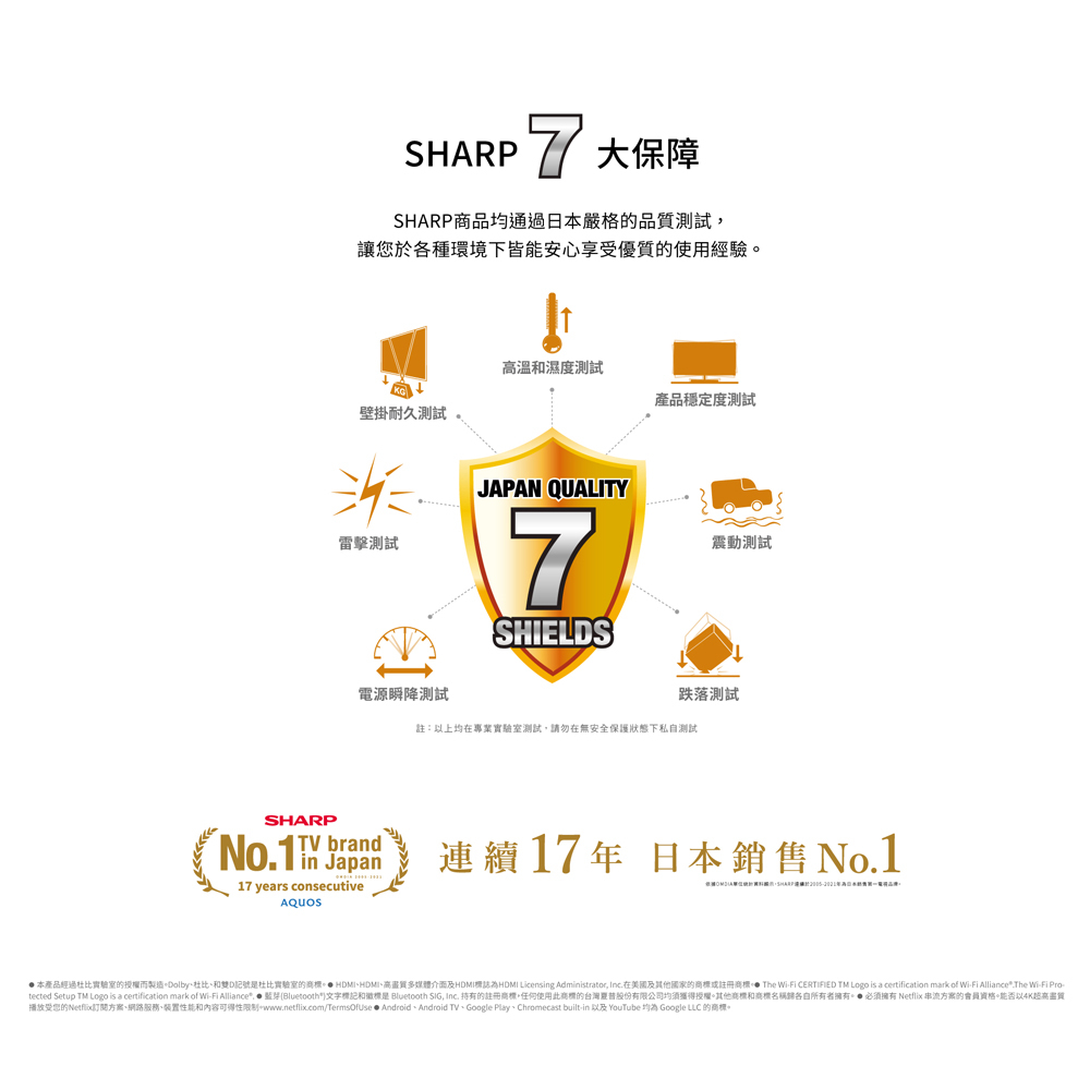 SHARP 夏普 32吋 智慧聯網液晶顯示器 電視 2T-C32EG1X 配送不安裝, , large