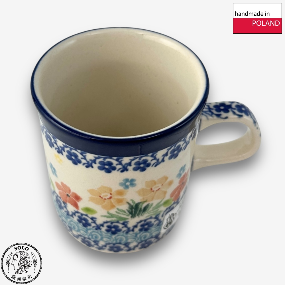 【SOLO歐洲家居】波蘭製 CA 波蘭陶 150ml 馬克杯 春舞茶語系列, , large