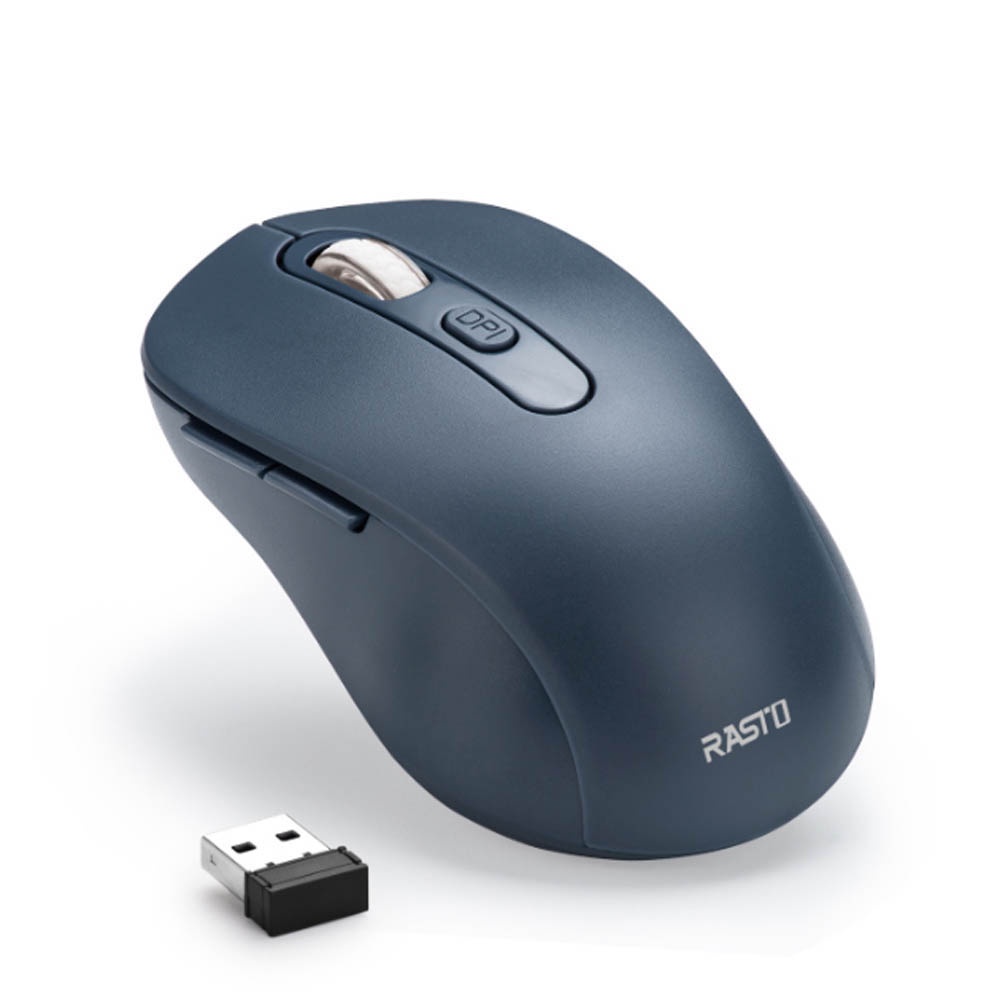 RASTO RM13 Six-Button Wireless Mouse - Ultra-quiet design, three-stage DPI switching blue
