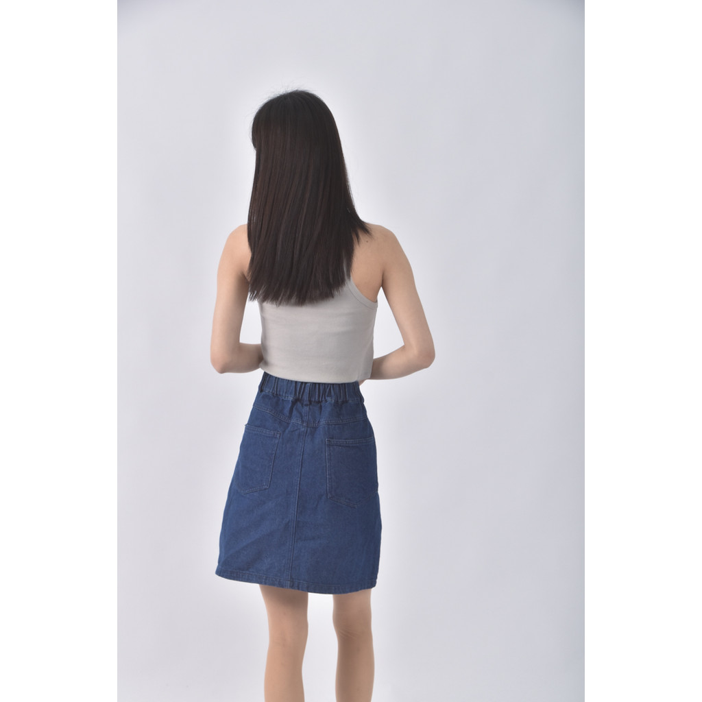 (S) miffy丹寧牛仔棉質純棉藍色短裙二手衣, , large