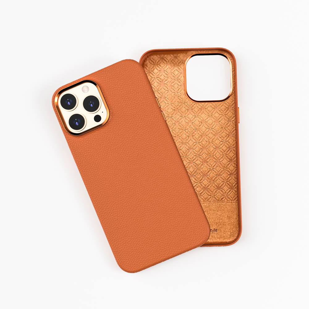 【WiWU】Genuine Leather Phone Case iPhone13 Pro Max-Brown, , large