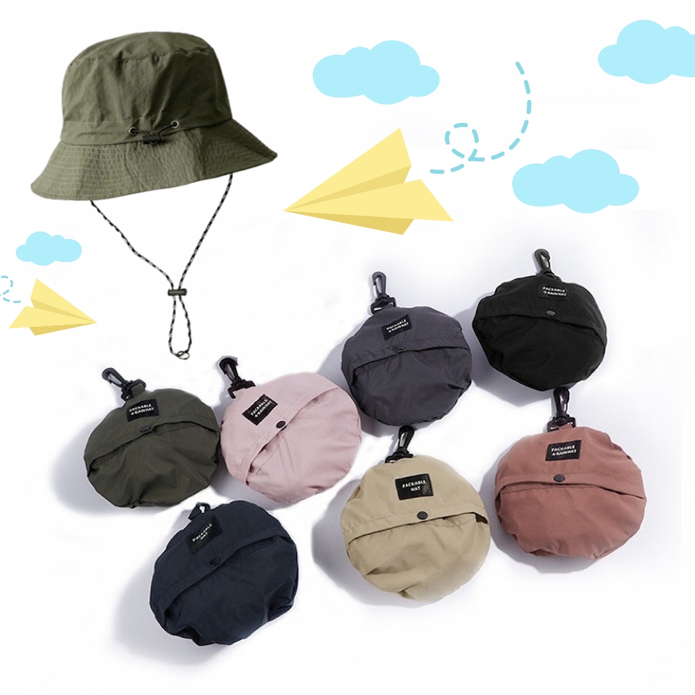 【A&R】新款防曬防水速乾漁夫帽 可掛包收納款 粉色, , large