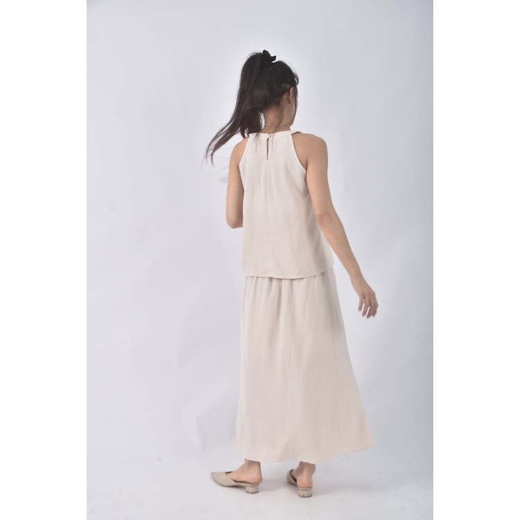 (S) 【安于晴Charlene私服】air space lady質感兩件式杏色套裝二手衣, , large