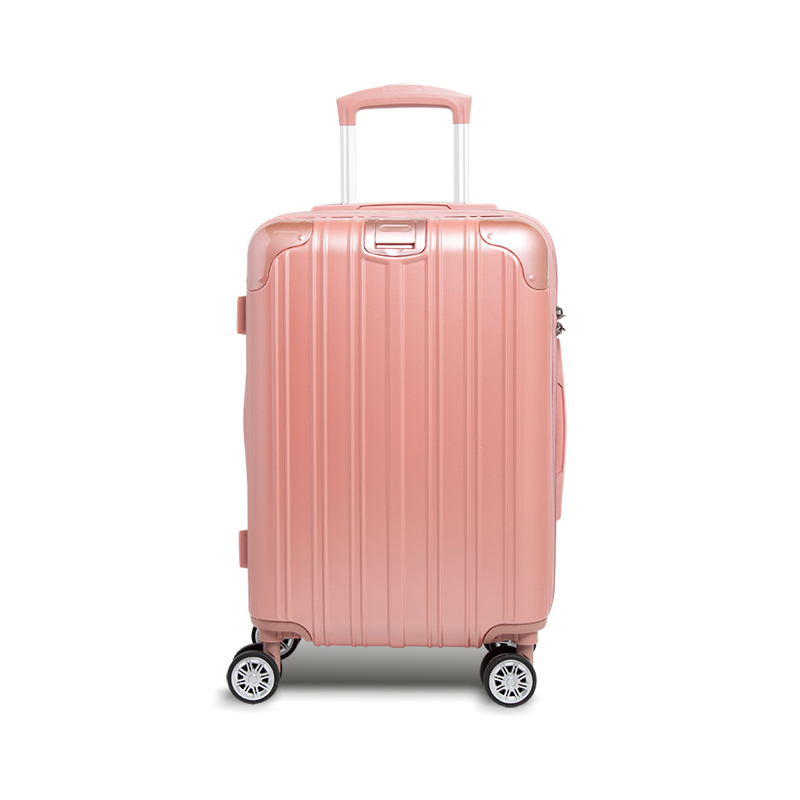 【Alldma鷗德馬】20吋熱銷款拉鏈登機箱Z2S-玫瑰金(贈保護套C2+B2棋盤束帶+多功能海關鎖)