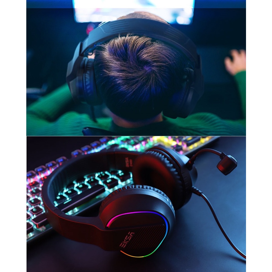 EKSA E400 跨平台RGB電競耳麥, , large