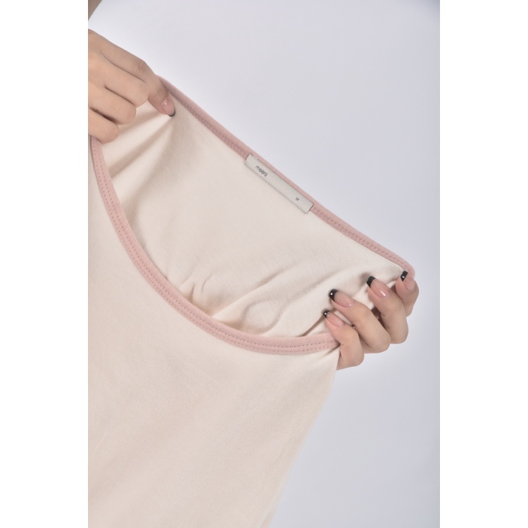 (M) meier q棉質純棉粉色短袖上衣二手衣, , large