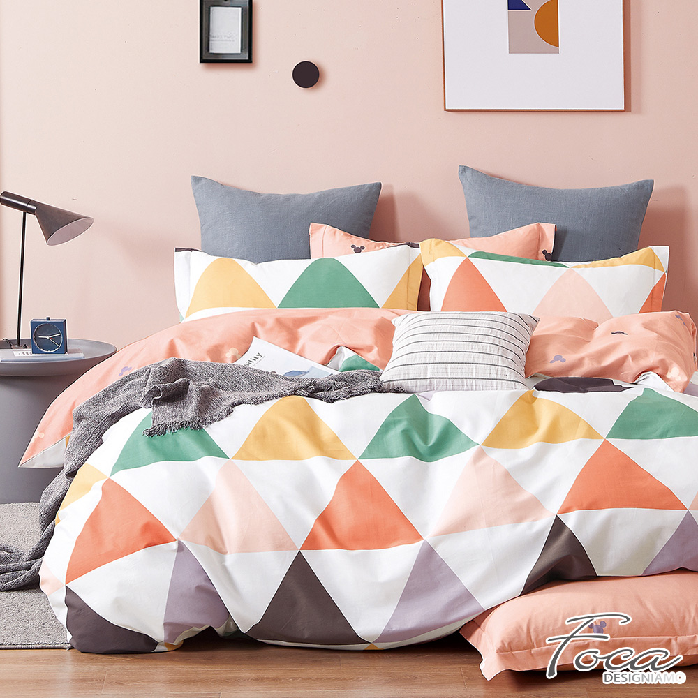 【FOCA買一送三防枕x2】100%精梳純棉舖棉兩用被床包組(單/雙/加/特)(多款任選), , large