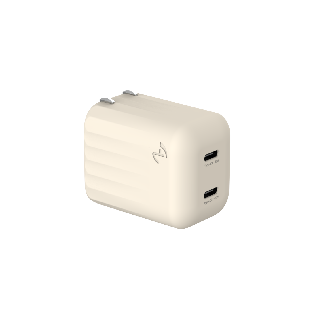 [OneMore Co., Ltd.] Allite Mini Go 45W 2C GaN Dual‑Port Fast Charger - Sunrise Yellow , , large