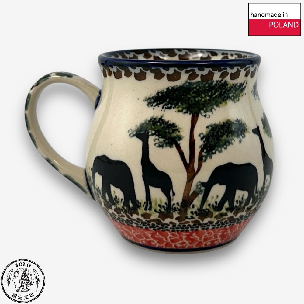 【SOLO Vintage】Cerraf Polish Pottery 350ml Mug Ballad of the Open Plains Series Made in Poland, , large