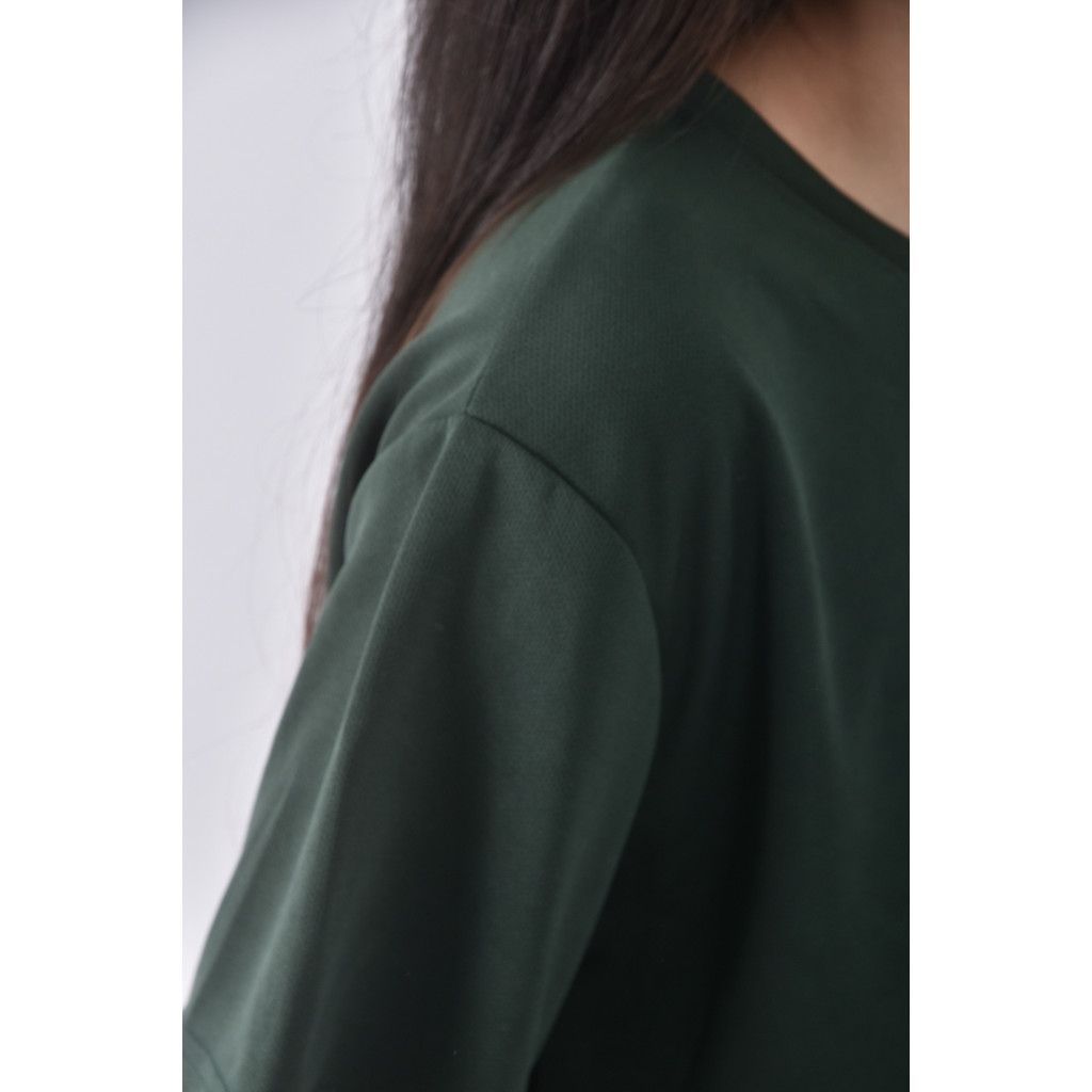 (M) cp印花綠色短袖上衣二手衣, , large