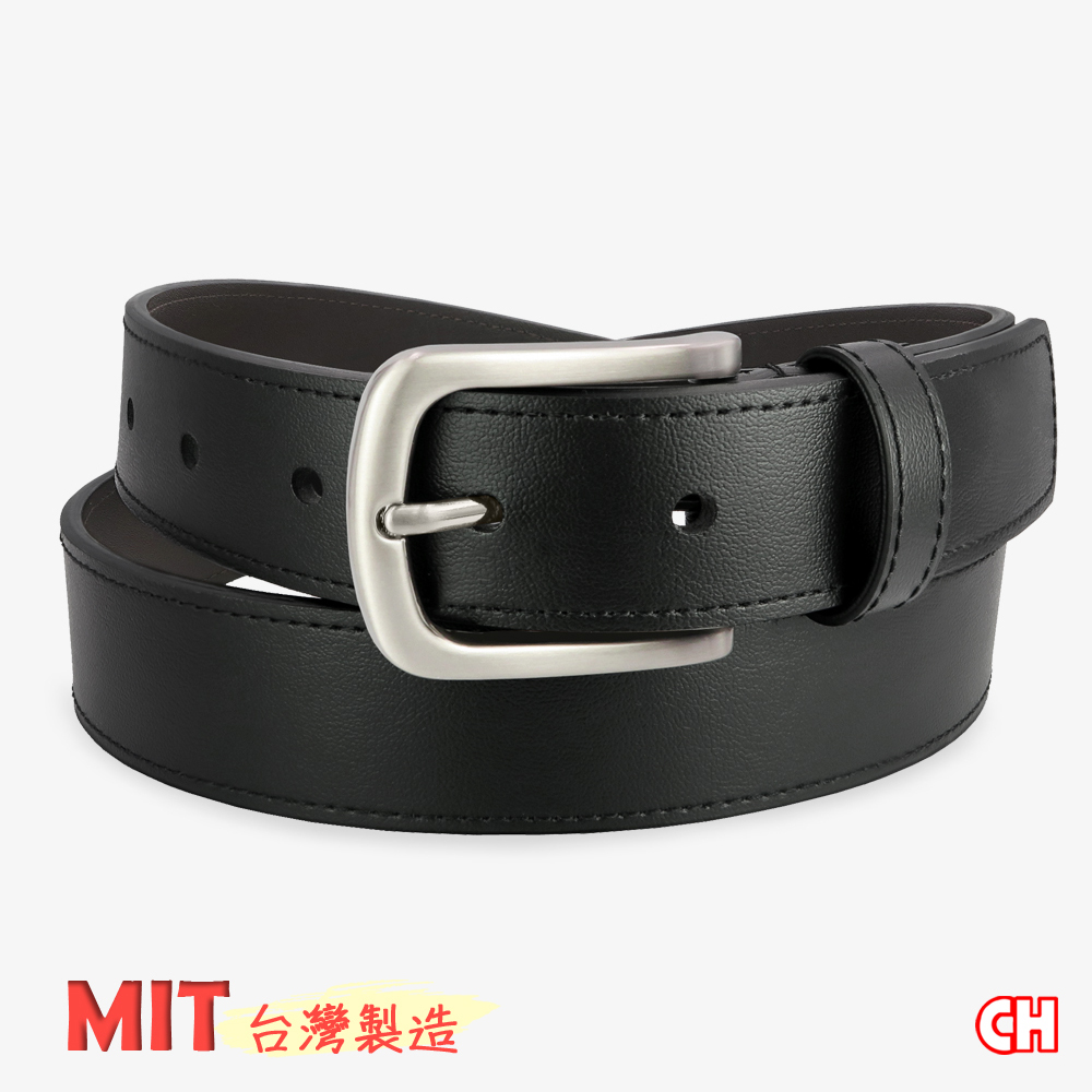 【CH-BELT 銓丞皮帶】基本中性款 時尚男皮帶 休閒皮帶腰帶(黑), , large