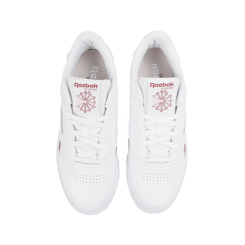 Reebok Club C 85 Vegan [100074446] 女 休閒鞋 經典 復古 皮革 小白鞋 舒適 白紅棕, , large