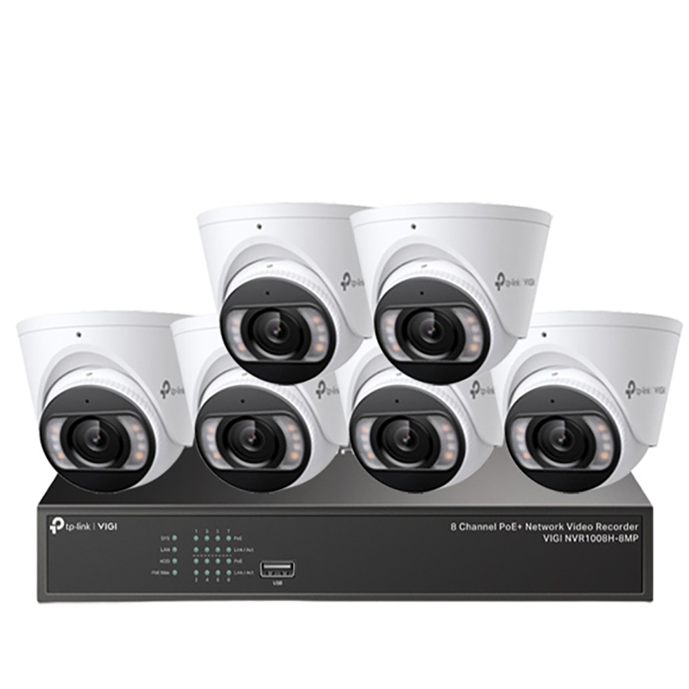 TP-LINK 昌運監視器組合 NVR1008H-8MP 8路主機+VIGI C485/C385*6, , large